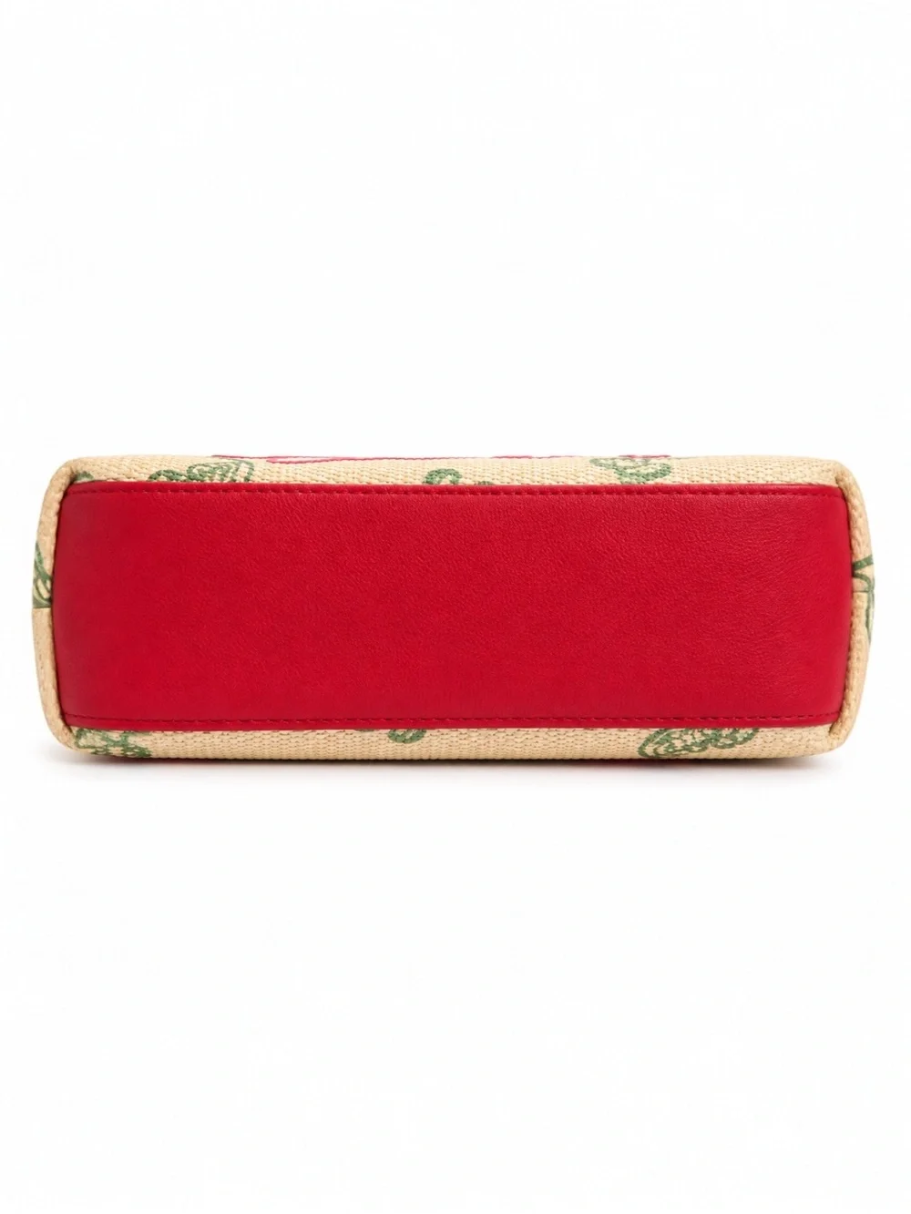 Juicy Couture Cherry Print Woven Wristlet Pouch Heart Charm NWT Y2K Coquette